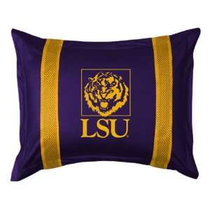  LSU Tigers Sideline Pillow Sham   Standard: Sports 