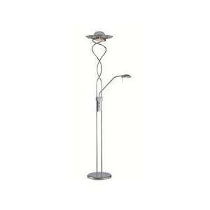  Helix Style Torchiere Floor with Gooseneck Reading Light 