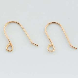 14K Solid Yellow Gold Earwire with Ends 12mmx14mm  