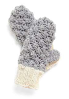    old Mittens by Wooden Ships   Grey, White, Knitted, Casual, Winter