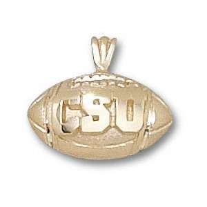 Colorado State Rams Solid 10K Gold CSU Football Pendant  