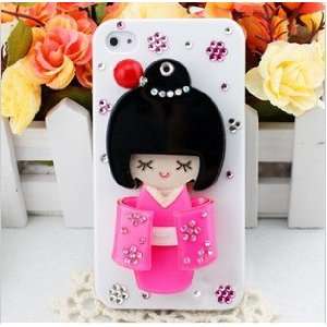  eForWorld Japanese Kimono Girl Mirror iPhone 4S 4G Case 