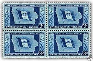 100th Anniv. of Iowa Statehood 1946 U.S. Stamps  