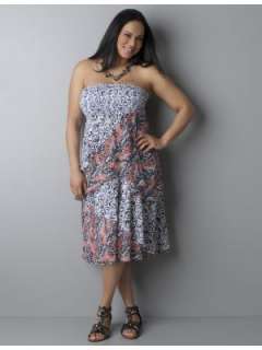 LANE BRYANT   Tiered printed tube dress customer reviews   product 