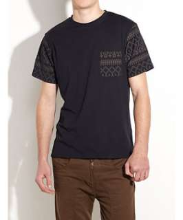 Black (Black) Fairlisle Block Print T Shirt  232508401  New Look