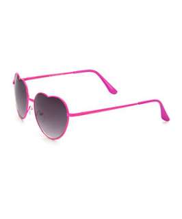 Fuscia (Pink) Hot Pink Heart Shape Sunglasses  250158477  New Look