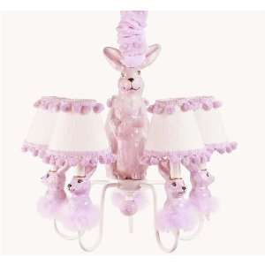  Pink Ballerina Bunnies Chandelier by Just Too Cute