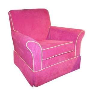 East Coast Seating Glider Swivel Rocker in Bright Pink Chenille 