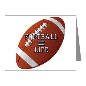  Note Cards (20 Pack) Football Equals Life 