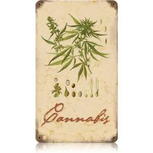  Cannabis Home and Garden Vintage Metal Sign   Victory 