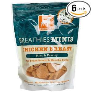 Dogswell Breathies Chicken Breast Minis, 6 Ounce Bags (Pack of 6 