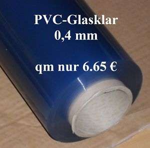Klarsichtfolie , PVC   Folie Glasklar 0,4 mm mt.9,11 €  