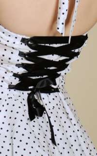 Rockn Roll 50er Jahre Dots Kleid Rockabilly Petticoat  