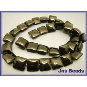   10x10mm Puff Square Beads 16, Black Obsidian Arts, Crafts & Sewing