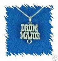 Sterling Silver Band Drum Major Charm  