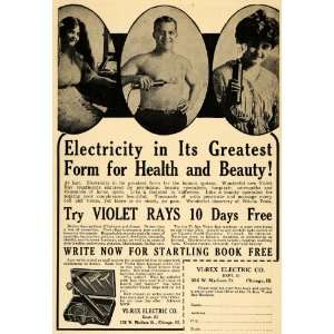 1912 Ad Vi Rex Electric Tool Violet Rays Health Beauty 