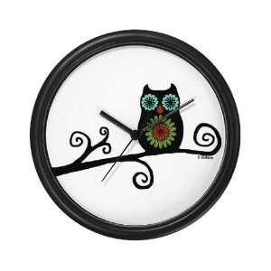  Retro Owl Retro Wall Clock by 