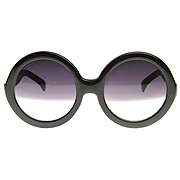   Womens Oversized Round Circle Half Tinted Lens Sunglasses  