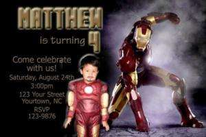 Iron Man Personalized Birthday Invitation U Print  