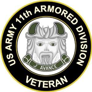   US Army 11th Armored Division Veteran Decal Sticker: Everything Else