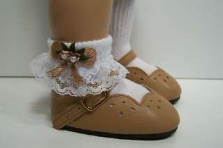 LT BROWN Scallop Doll Shoes For Chatty Cathy♥  