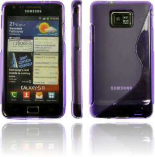 Lila Silikon Schutz Hülle Case Handy Cover Skin für Samsung Galaxy 