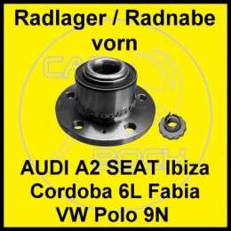 AUDI A2 SEAT Cordoba Ibiza (6L) SKODA Fabia (6Y) VW Polo (9N)