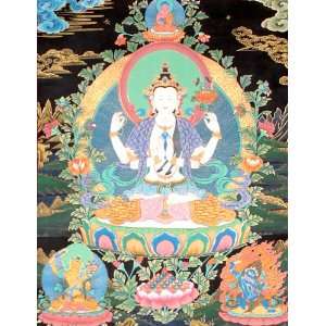  The Most Popular Deity of Tibet   Tibetan Thangka Painting 