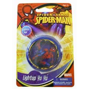 Marvel Spiderman   Light Up Yo Yo   Blue and Dark Purple : Toys 