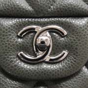 CHANEL Caviar JUMBO Double Flap Bag Purse Green SHW NEW  