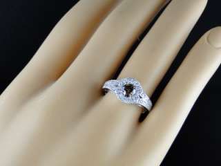 14K LADIES BRIDAL ROUND CHOCOLATE ENGAGEMENT DIAMOND SOLITAIRE WEDDING 