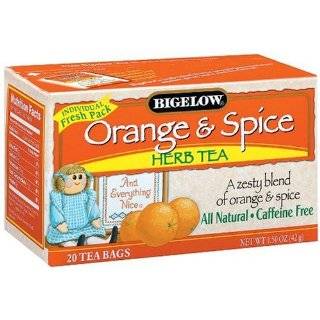 Lipton Herbal Tea, Orange, Tea Bags, 20 Count Boxes (Pack of 6)