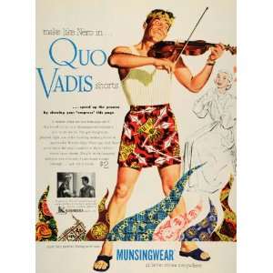   Quo Vadis Mens Shorts Violin Nero   Original Print Ad