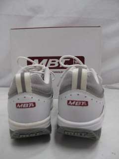 MBT White/Gray Leather Lace Up Work Out Athletic Sneakers 5  
