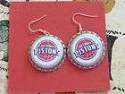 DETROIT PISTONS BASKETBALL Bottlecap Earrings! Hot