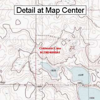  USGS Topographic Quadrangle Map   Coldwater Lake, North 