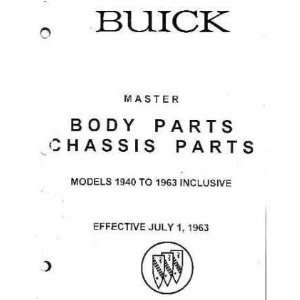    1959 1960 1961 1962 1963 BUICK Parts Book List Catalog Automotive