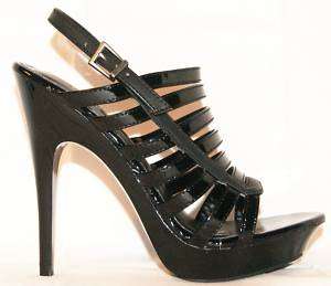 ALDO NIB Black Strappy High Heel Platform Sandal 37/7  