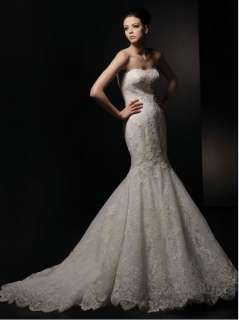   skirt mermaid bride wedding dress plus size white/ivory custom  