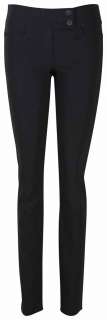   BLACK SKINNY LEG FIT NEW LADIES STRETCH FITTED HIPSTER TROUSERS  