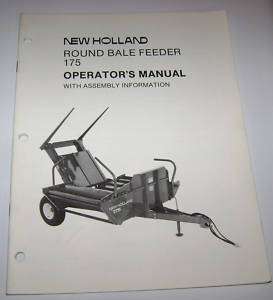 New Holland 175 Round Bale Feeder Operators Manual nh  