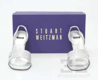   Weitzman Silver & Jeweled Slingback Rockstar Heels Size 8.5M  