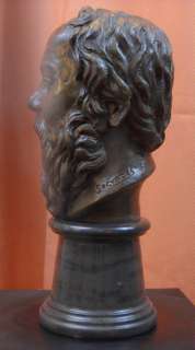 Ancient Greek philosopher Socrates Bronze Statuette Bust Paris Louvre 