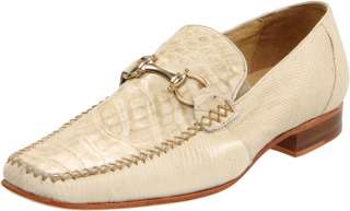   Bone Italo Genuine Crocodile & Lizard Mens Loafers Size 8 14  