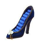 Blue High heeled Shoe Ring Jewelry Show Display Stand Holder