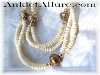 Elegant Tribal Cream Gold Boot Chains Western Jewelry Biker Bracelets