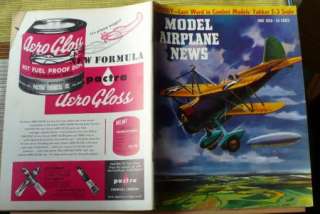VINTAGE MODEL AIRPLANE NEWS MAGAZINE JUNE 1958 FOKKER E 3 SCALE  