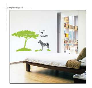 BIG TREE & ZEBRA SERENGETI Home Decor Art Wall Sticker Removable Vinyl 