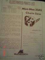 McCulloch MINI MAC 35AS Parts list  