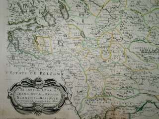 RUSSLAND RUSSIA BALTIKUM UKRAINE Karte Sanson ca 1645  